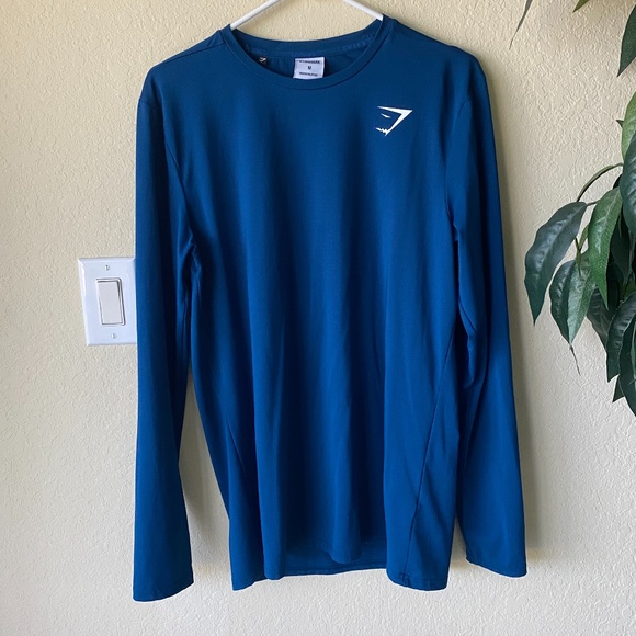 Gymshark Shirts Mens Gymshark Long Sleeve Shirt Dark Blue Poshmark